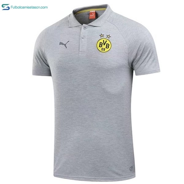 Polo Borussia Dortmund 2017/18 Gris Claro